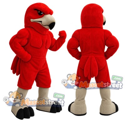 Red Hawk Mascot Costume