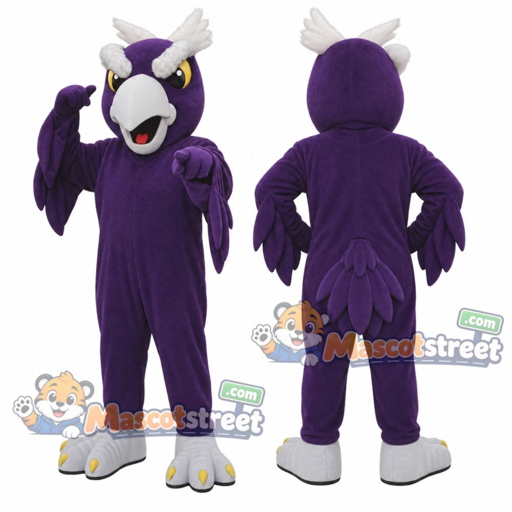 Purple Eagle Mascot Costume
