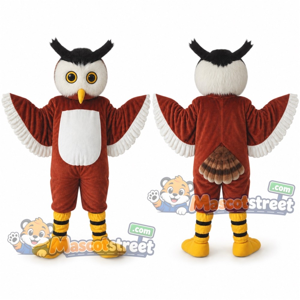 Brown Owl Mascot Costume Brown Owl Mascot Costume
