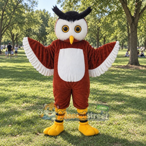 Brown Owl Mascot Costume