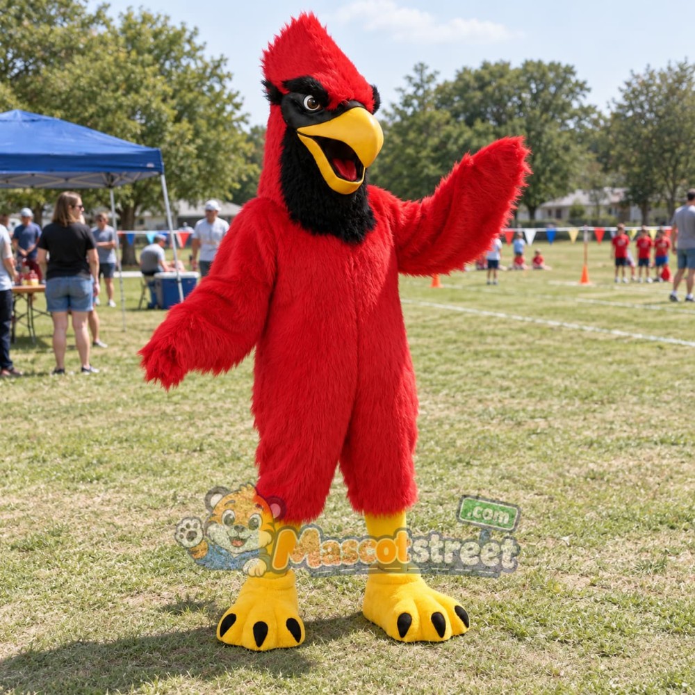 Red Cardinal Bird Mascot Costume Red Cardinal Bird Mascot Costume
