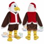 Bald Eagle Mascot Costume with Santa Jacket and Hat