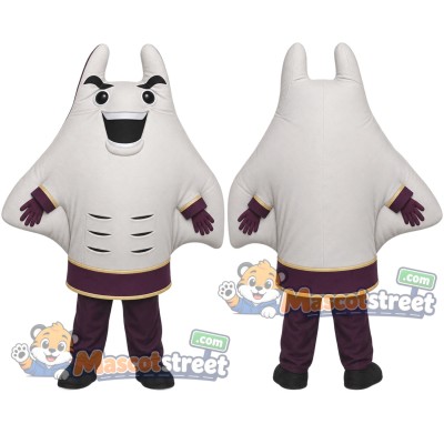 White Manta Ray Mascot Costume White Manta Ray Mascot Costume