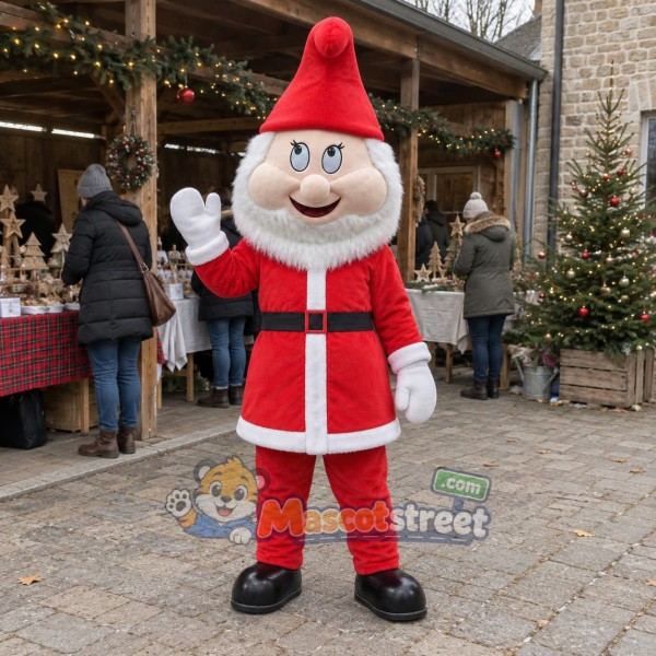 Santa Claus Mascot Costume with Red Santa Suit