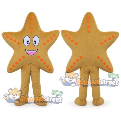 Orange Starfish Mascot Costume Orange Starfish Mascot Costume