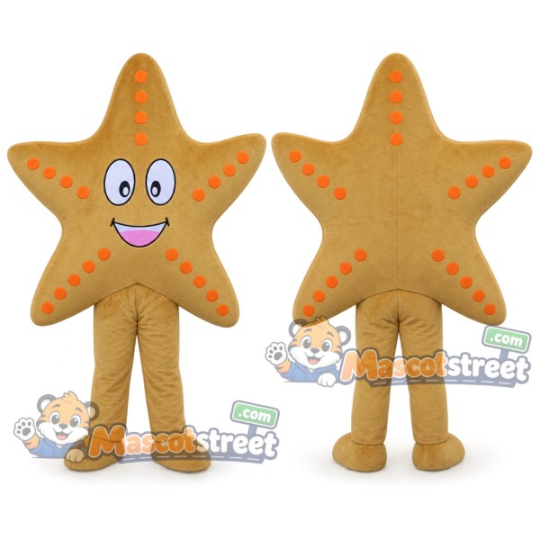Orange Starfish Mascot Costume