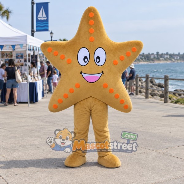 Orange Starfish Mascot Costume