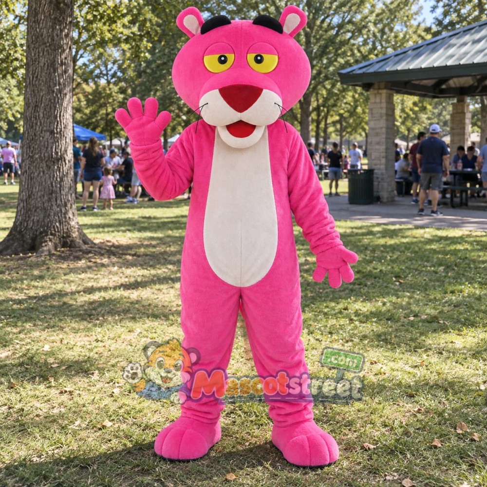 Pink Panther Mascot Costume Pink Panther Mascot Costume