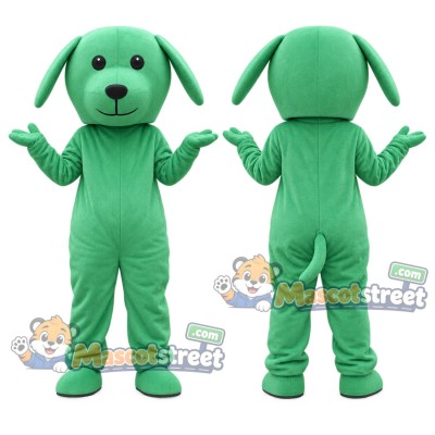 Green Dog Mascot Costume Green Dog Mascot Costume