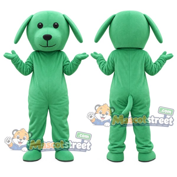 Green Dog Mascot Costume