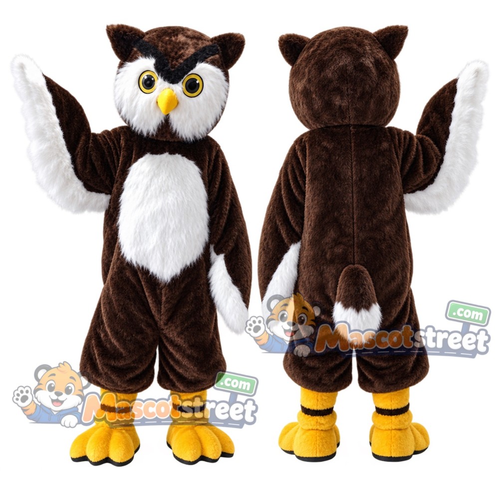 Brown Owl Mascot Costume Brown Owl Mascot Costume