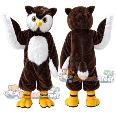 Brown Owl Mascot Costume Brown Owl Mascot Costume