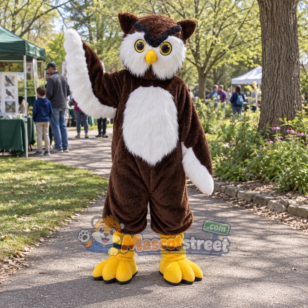 Brown Owl Mascot Costume Brown Owl Mascot Costume