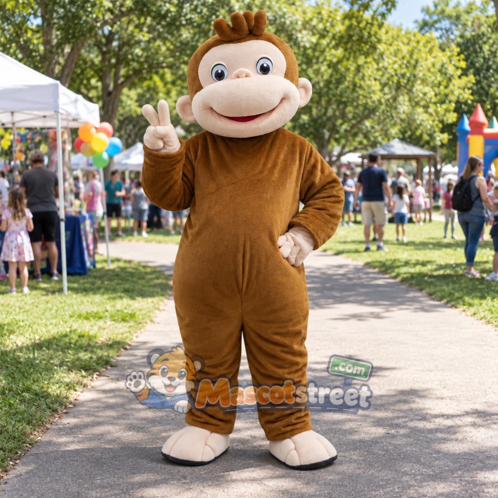 Brown Monkey Mascot Costume
