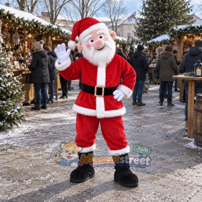 Santa Claus Mascot Costume with Red Santa Suit Santa Claus Mascot Costume with Red Santa Suit