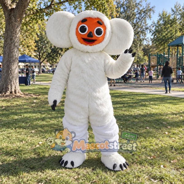 White Monkey Mascot Costume