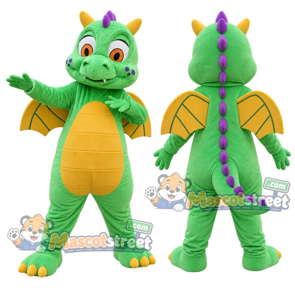 Green Dragon Mascot Costume