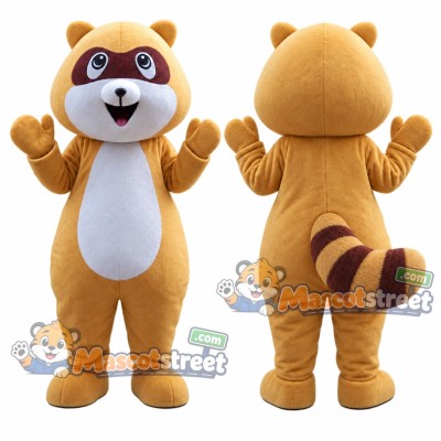 Tan Raccoon Mascot Costume