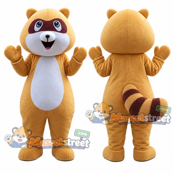 Tan Raccoon Mascot Costume