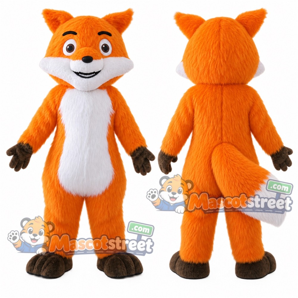 Orange Fox Mascot Costume Orange Fox Mascot Costume