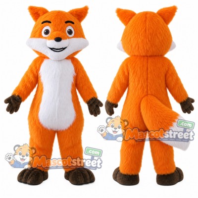 Orange Fox Mascot Costume Orange Fox Mascot Costume