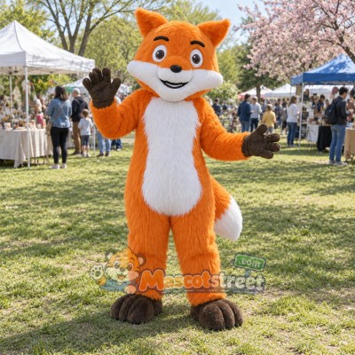 Orange Fox Mascot Costume Orange Fox Mascot Costume