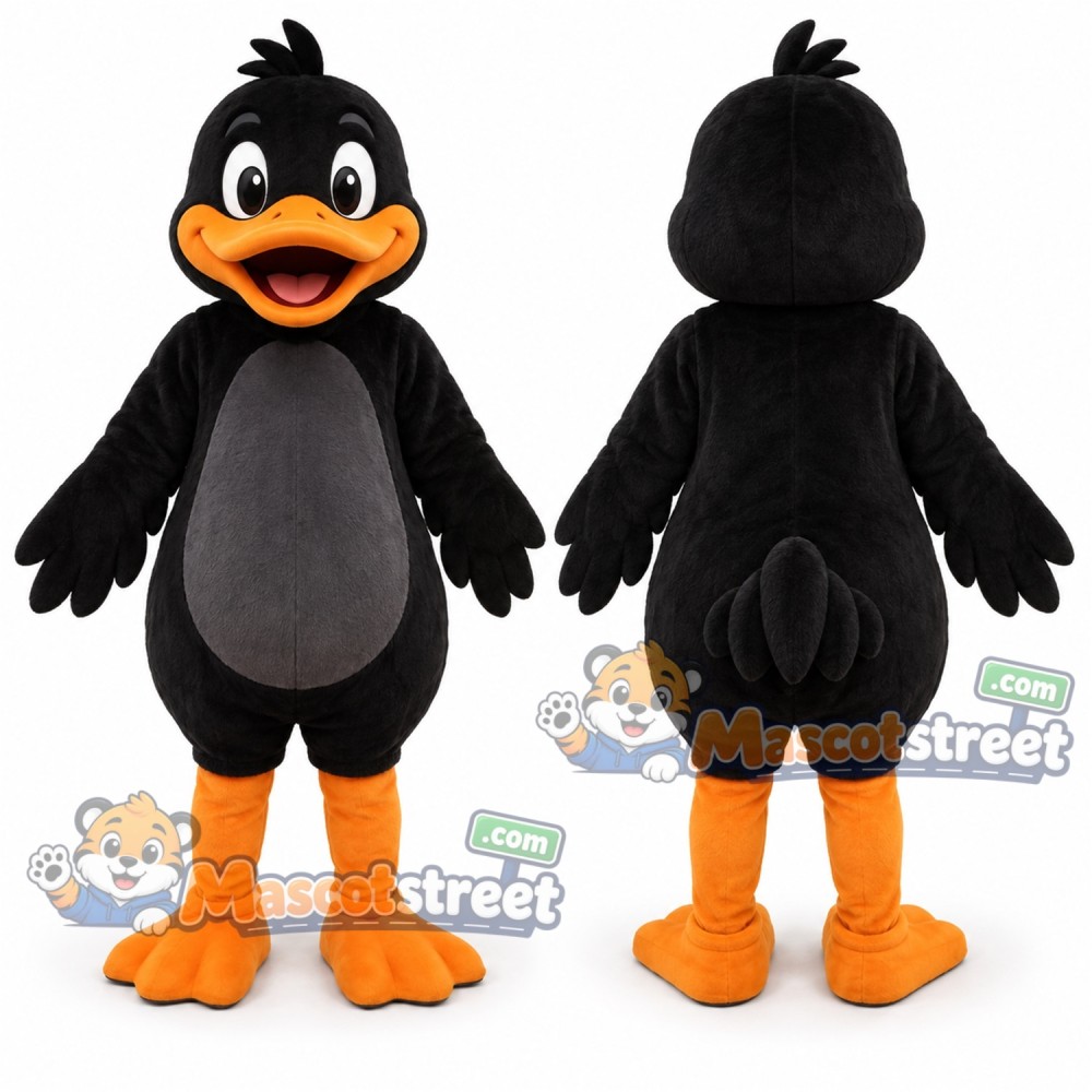 Black Duck Mascot Costume Black Duck Mascot Costume