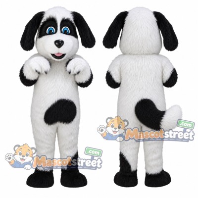 Black and White Sheepdog Mascot Costume
