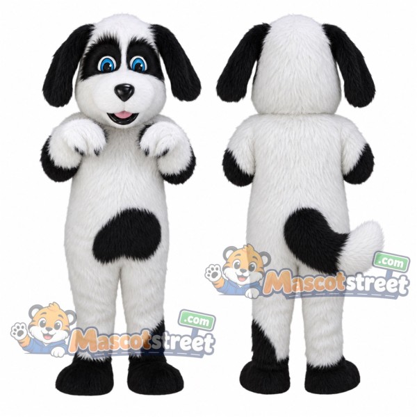 Black and White Sheepdog Mascot Costume