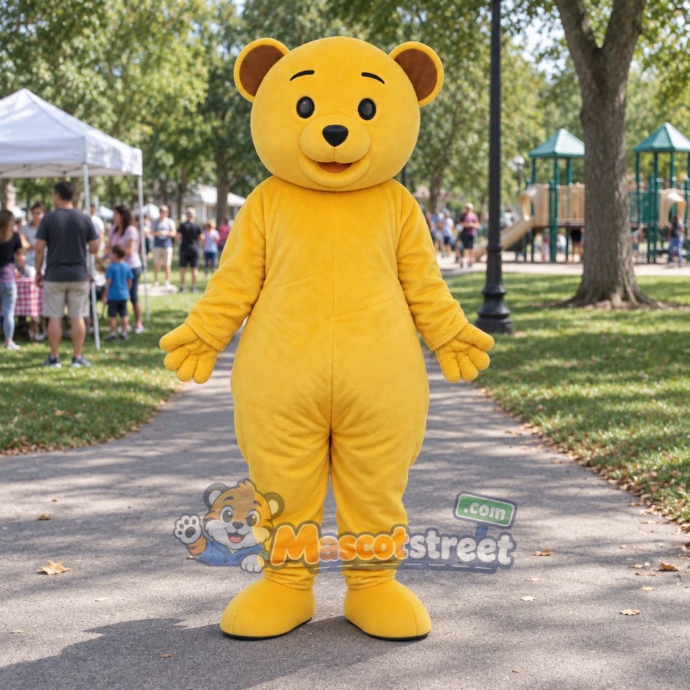 Yellow Bear Mascot Costume Yellow Bear Mascot Costume