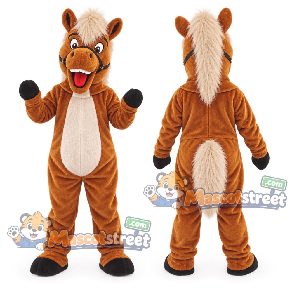 Brown Horse Mascot Costume Brown Horse Mascot Costume