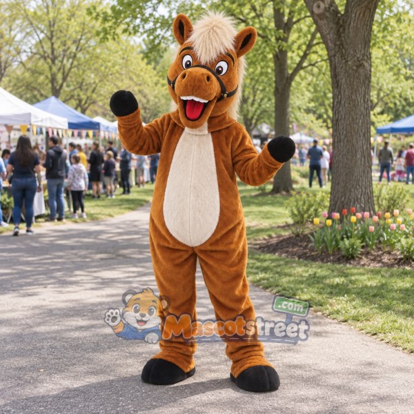 Brown Horse Mascot Costume