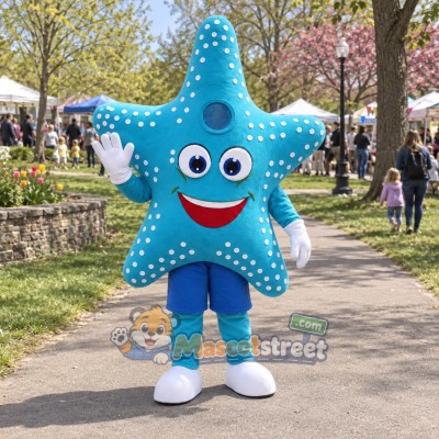 Blue Starfish Mascot Costume