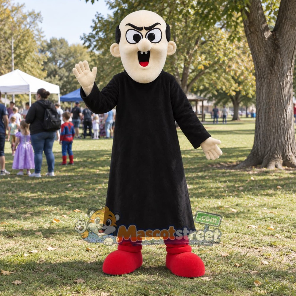 Wizard Mascot Costume with Black Robe Wizard Mascot Costume with Black Robe