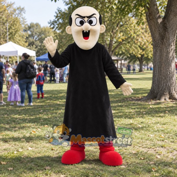 Wizard Mascot Costume with Black Robe