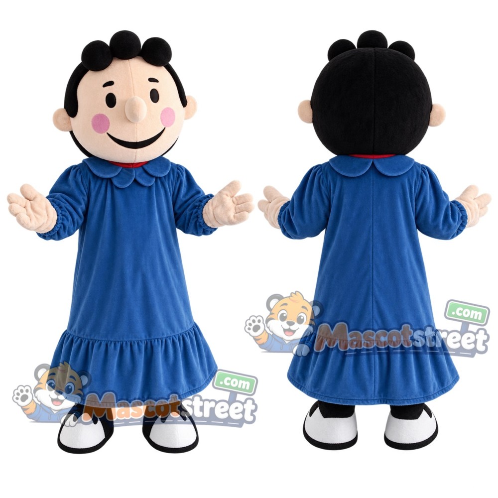 Girl Mascot Costume with Blue Dress
