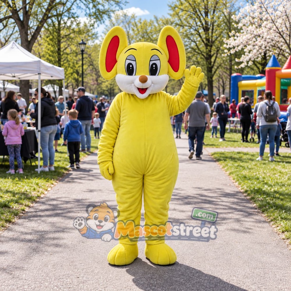 Yellow Mouse Mascot Costume Yellow Mouse Mascot Costume