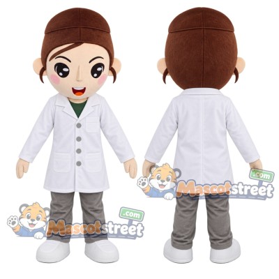 Female Doctor Mascot Costume with White Coat