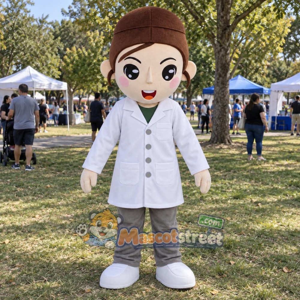Female Doctor Mascot Costume with White Coat