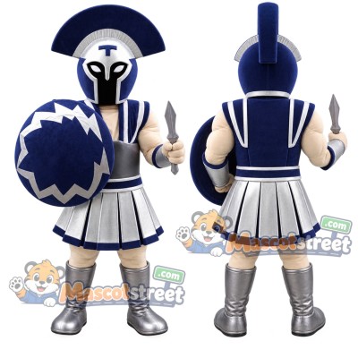 Knight Mascot Costume with Navy and White Armor Knight Mascot Costume with Navy and White Armor