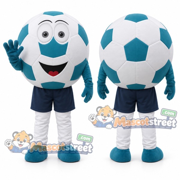 Soccer Ball Mascot Costume with Navy Shorts
