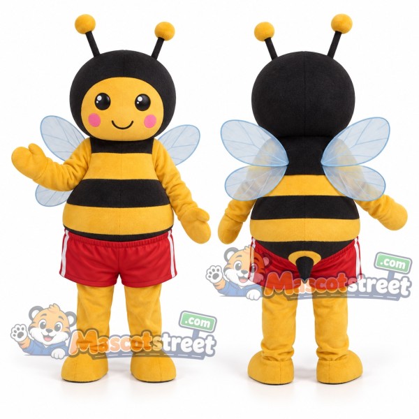Bee Mascot Costume with Red Shorts