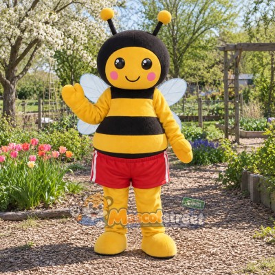 Bee Mascot Costume with Red Shorts Bee Mascot Costume with Red Shorts