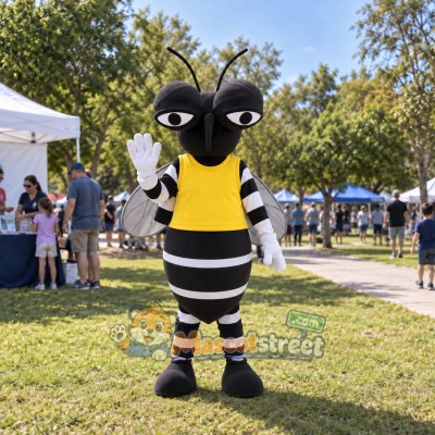Mosquito Mascot Costume with Yellow Shirt Mosquito Mascot Costume with Yellow Shirt