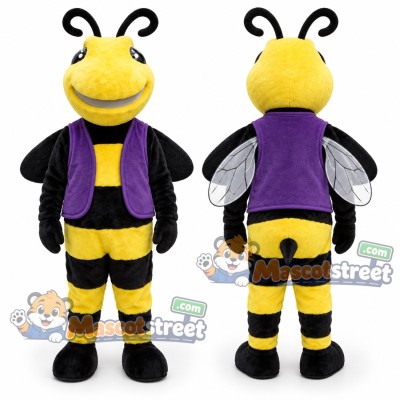 Bee Mascot Costume with Purple Vest