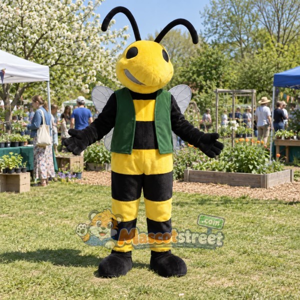 Bee Mascot Costume with Green Vest