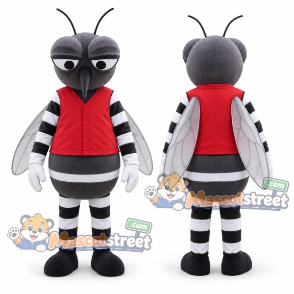 Mosquito Mascot Costume with Red Vest