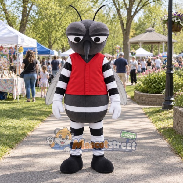 Mosquito Mascot Costume with Red Vest