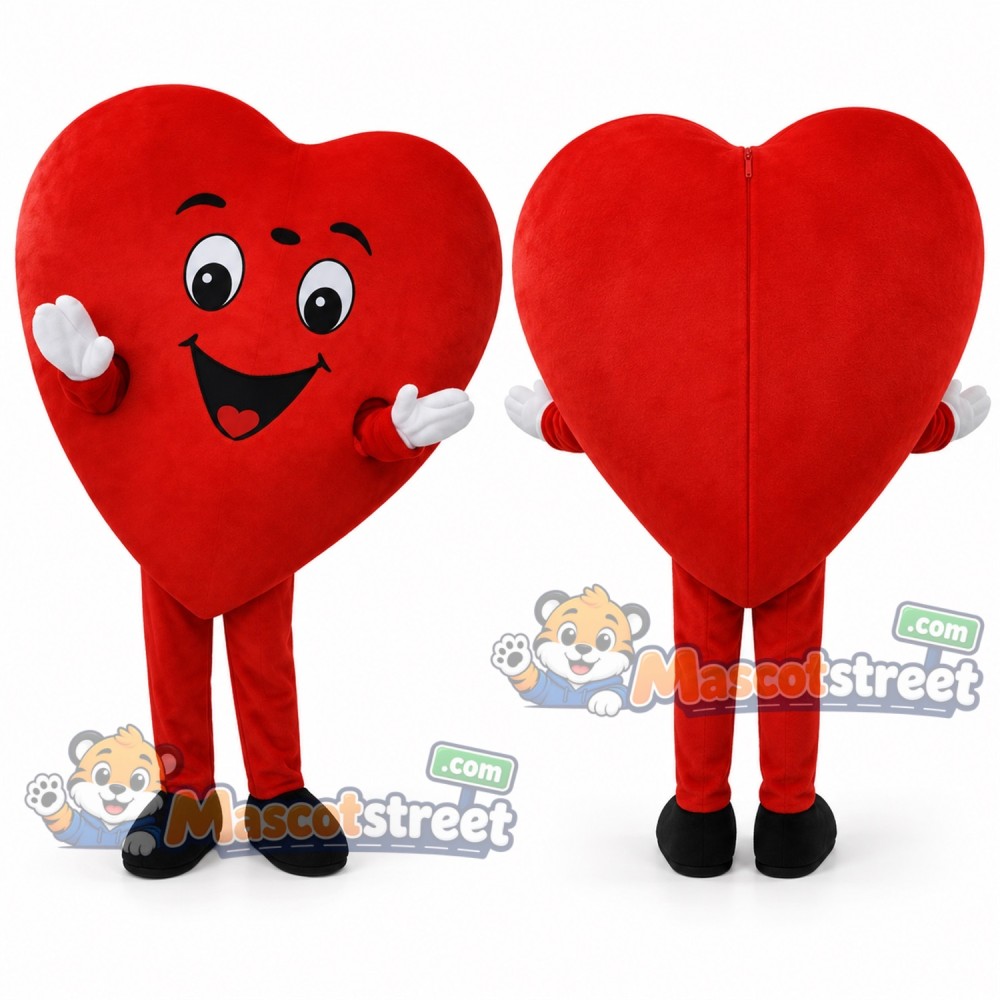 Red Heart Mascot Costume