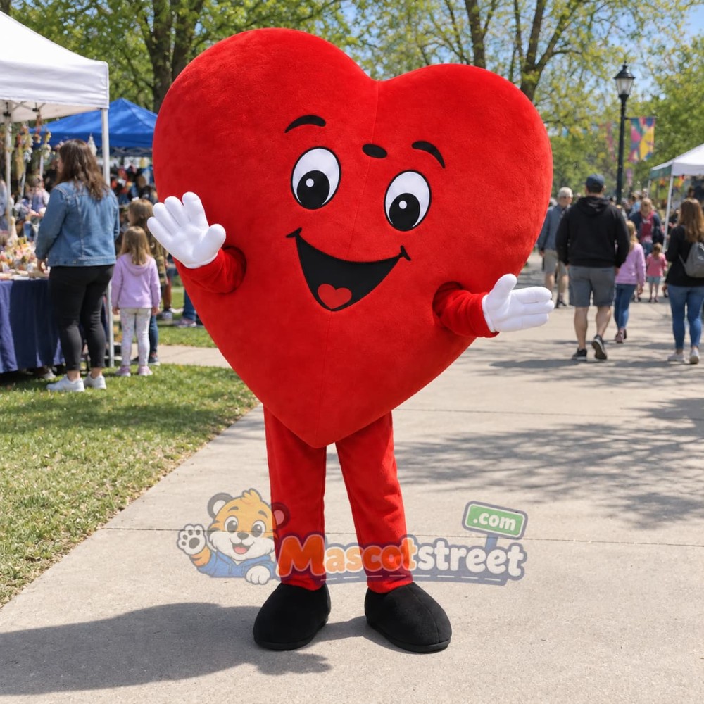 Red Heart Mascot Costume
